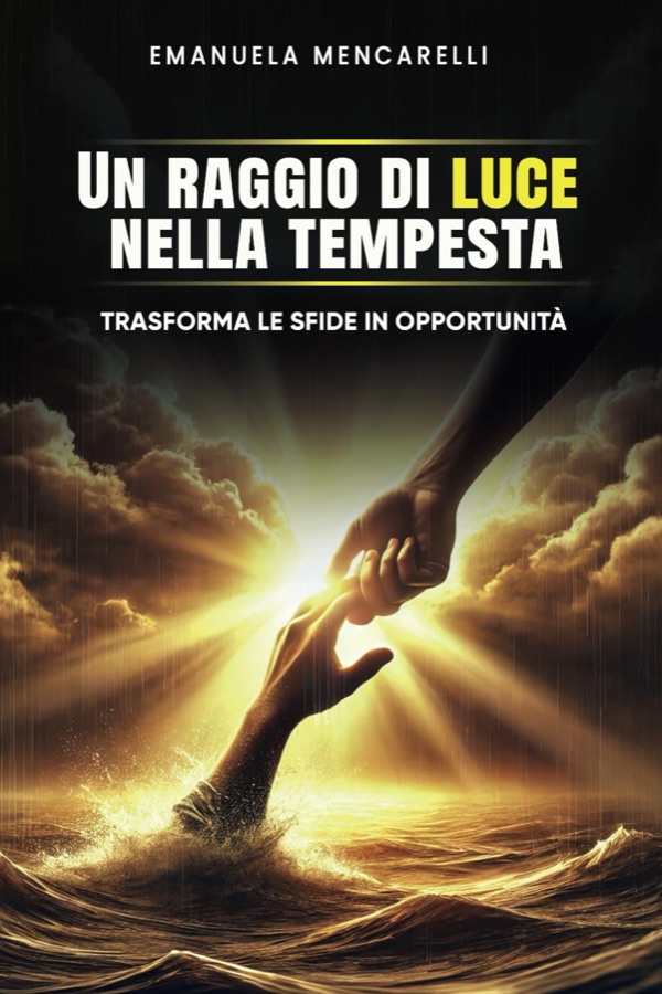 Copertina del libro «Un raggio di luce nella tempesta» di Emanuela Mencarelli